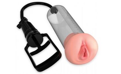 陰茎の拡大のための振動マッサージ器が付いているポンプ